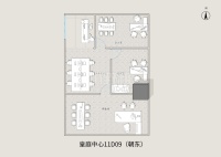 皇庭中心 219平 3+1 朝向东