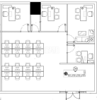 经贸中心电梯口268平4+1格局
